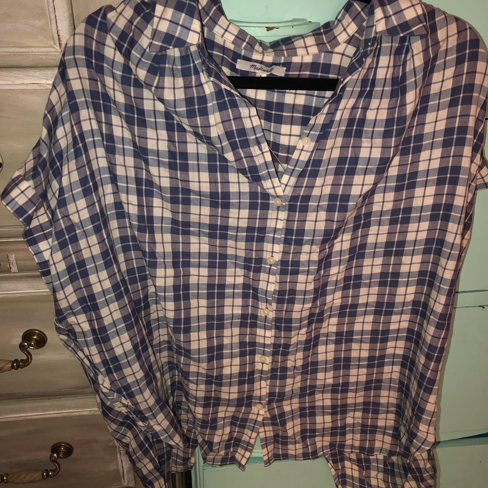 Madewell open back courier shirt - Large